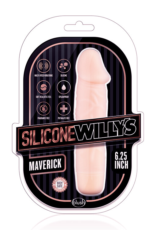 Вібратор Silicone Willys реалістичний, тілесний, 15.8 см х 3 см - Изображение 1