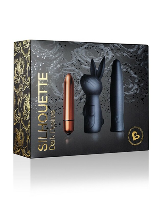 Набір dark Desires Set вібропуля і дві насадки, золотий з чорним - Изображение 1