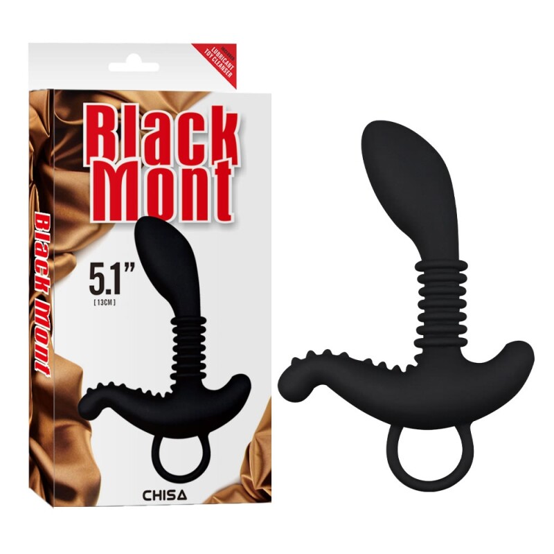 Анальний стимулятор простати Black Mont, силікон, чорний