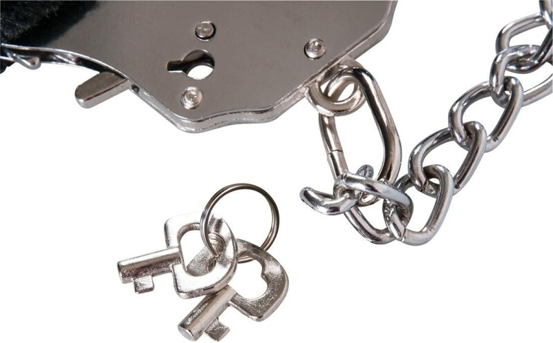 Наручники Bigger Furry Handcuffs, 6-12 см, чорні - Изображение 3