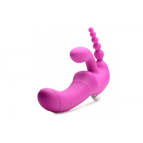 Безремневой страпон с вибрацией тройной, Regal Rider Strap-On Vibrator - Изображение 3