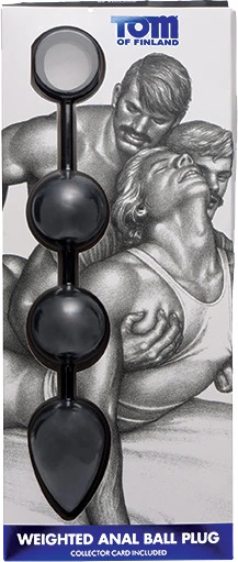 Анальні кульки Tom of Finland обтяжені, чорні - Зображення 3