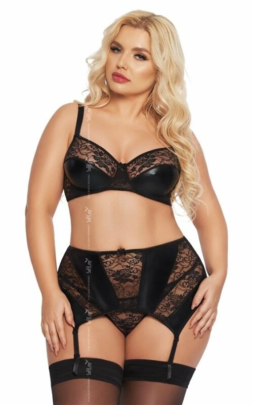Комплект білизни SoftLine Joana, Чорний XL - Зображення 1