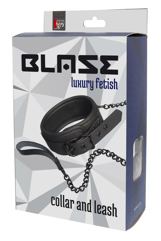 Нашийник з повідцем BLAZE COLLAR AND CHAIN BLACK - Зображення 1