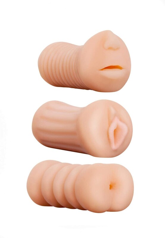 Набір мастурбаторів Dream Toys Realstuff бежеві, 3 шт