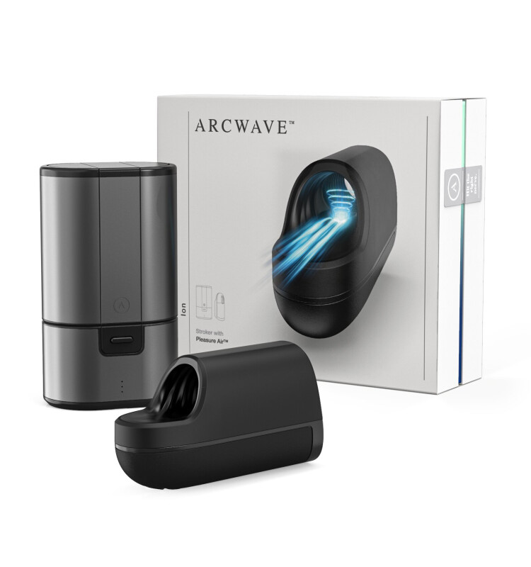 Мастурбатор чоловічий Arcwave Ion з хвильовою стимуляцією, чорний
