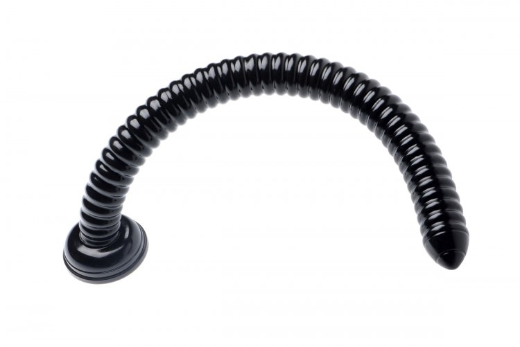 Анальний фалоімітатор Ribbed Anal Snake, 48 см, чорний - Зображення 1