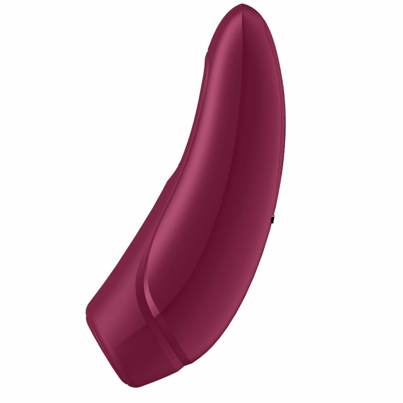 Вакуумний стимулятор клітора Satisfyer Curvy1+ з вібрацією та додатком, бордовий, 13.4 х 4.6 см - Изображение 6