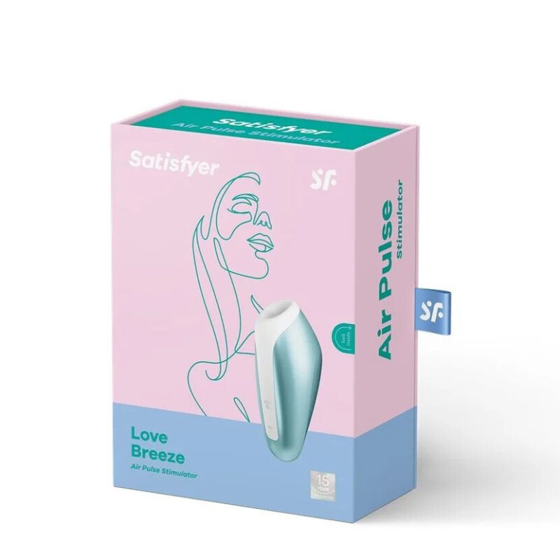 Вакуммний стимулятор Satisfyer Love Breeze для клітора, синій, 9.8 х 4 см - Зображення 1