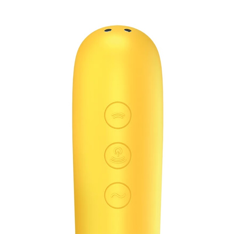 Вакуумний стимулятор Satisfyer Dual Love з вібрацією та додатком, жовтий, 17.9 х 4.9 см - Зображення 3