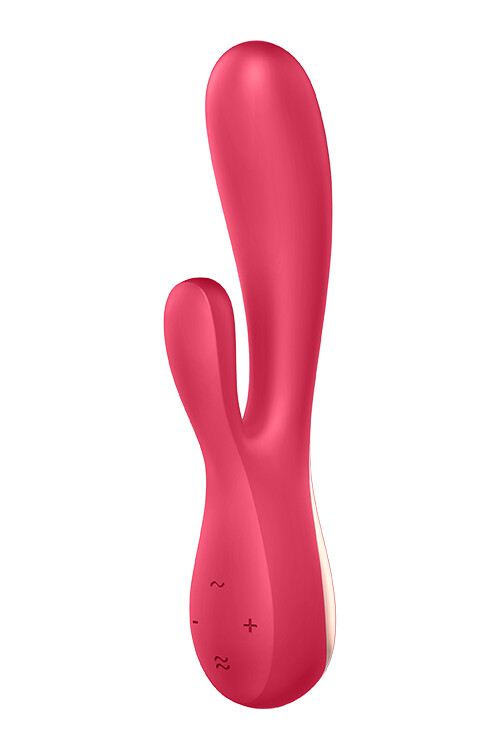 Вибратор-кролик Satisfyer Mono Flex з додактком, червоний, 20.4 х 4.4 см - Зображення 2