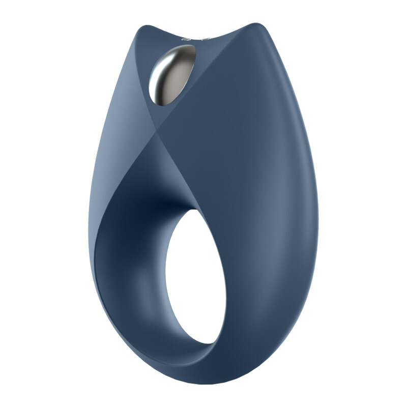 Ерекційне віброкільце Satisfyer Royal One Ring з додатком, блакитне, 7.5 х 5.2 см - Зображення 2