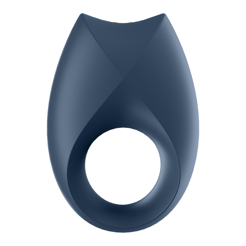 Ерекційне віброкільце Satisfyer Royal One Ring з додатком, блакитне, 7.5 х 5.2 см - Зображення 4