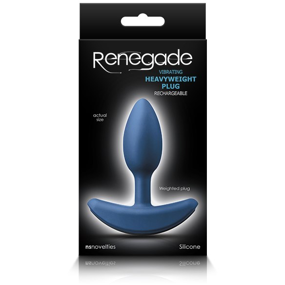 Анальна пробка з вібрацією RENEGADE HEAVYWEIGHT PLUG SMALL BLUE - Зображення 1