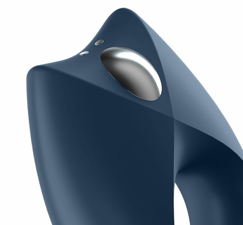 Ерекційне віброкільце Satisfyer Royal One Ring з додатком, блакитне, 7.5 х 5.2 см - Зображення 6