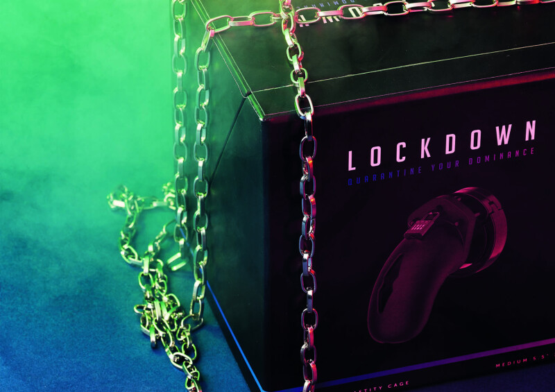 Чоловічий пояс вірності пластиковий Lockdown, великий (10 см), чорний - Зображення 1