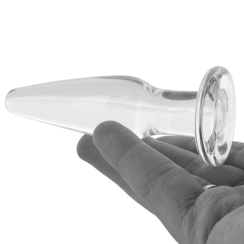 Анальная пробка стекло CRYSTAL TAPERED GLASS PLUG SMALL CLEAR - Зображення 4