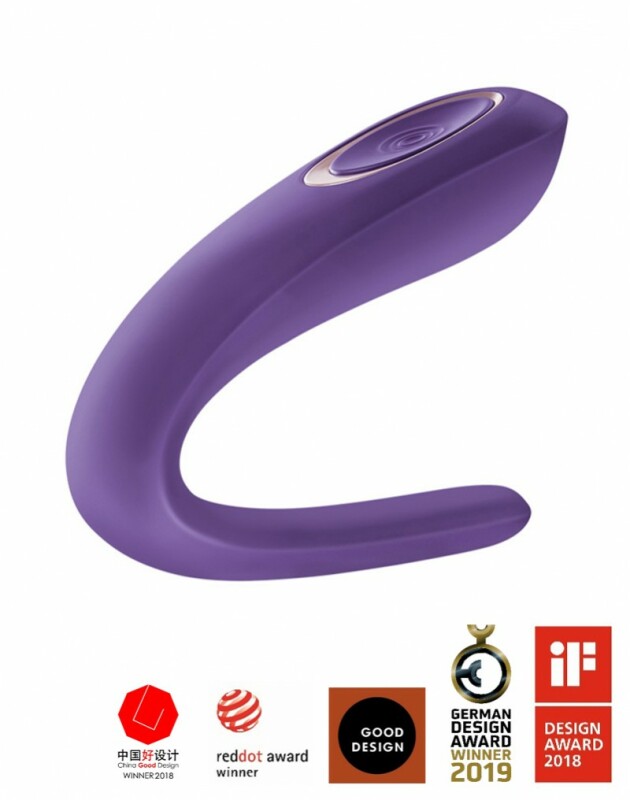 Вібратор для пар Satisfyer Double Classic з одним моторчиком, фіолетовий, 9.5 х 6.7 см