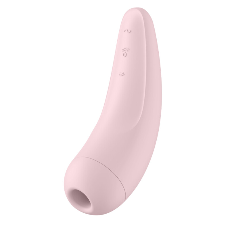 Вакуумний стимулятор Satisfyer Curvy 2 з додатком, рожевий, 13.4 х 4.5 см - Зображення 2
