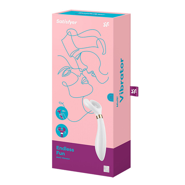 Вібратор для пар Satisfyer Endless Fun з трьома моторами, білий, 20.1 х 7.2 см - Изображение 1