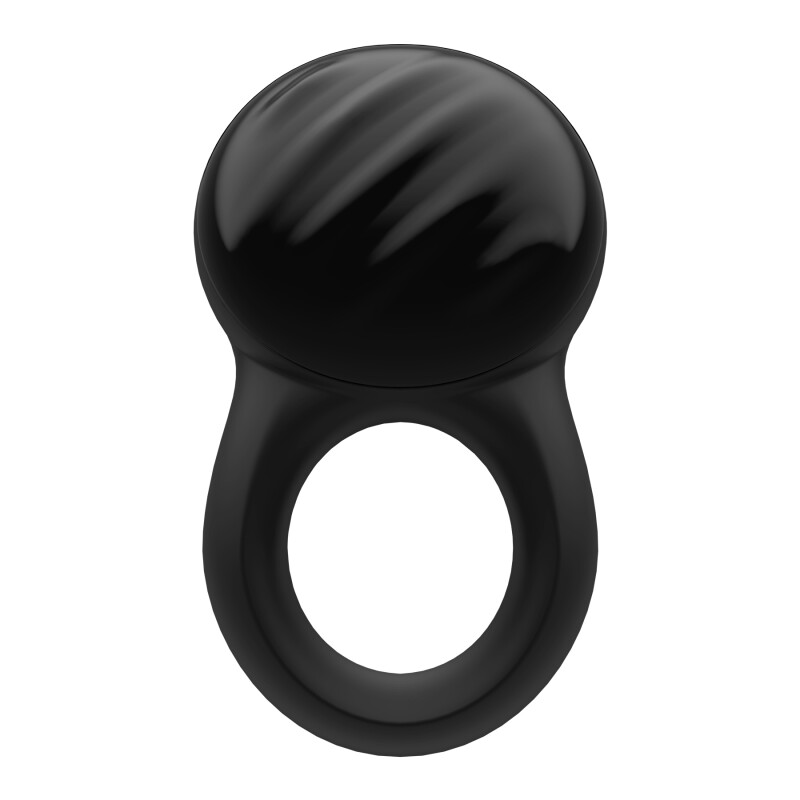 Ерекційне віброкільце Satisfyer Signet Ring з додатком, чорне, 8.3 х 3.4 см - Зображення 3