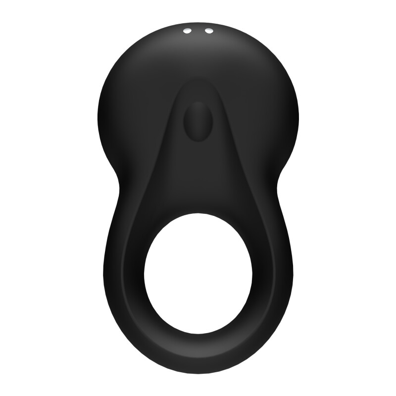 Ерекційне віброкільце Satisfyer Signet Ring з додатком, чорне, 8.3 х 3.4 см - Зображення 4