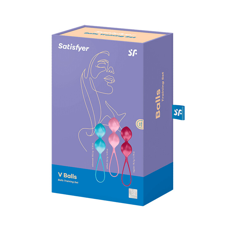 Набір вагінальних кульок Satisfyer V Balls різнокольоровий, 3 шт - Зображення 1