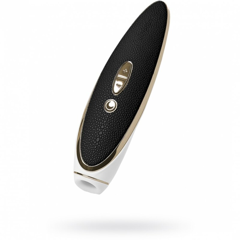 Вакуумний стимулятор Satisfyer Haute Couture зі вставкою зі шкіри, 19.2 х 4 см