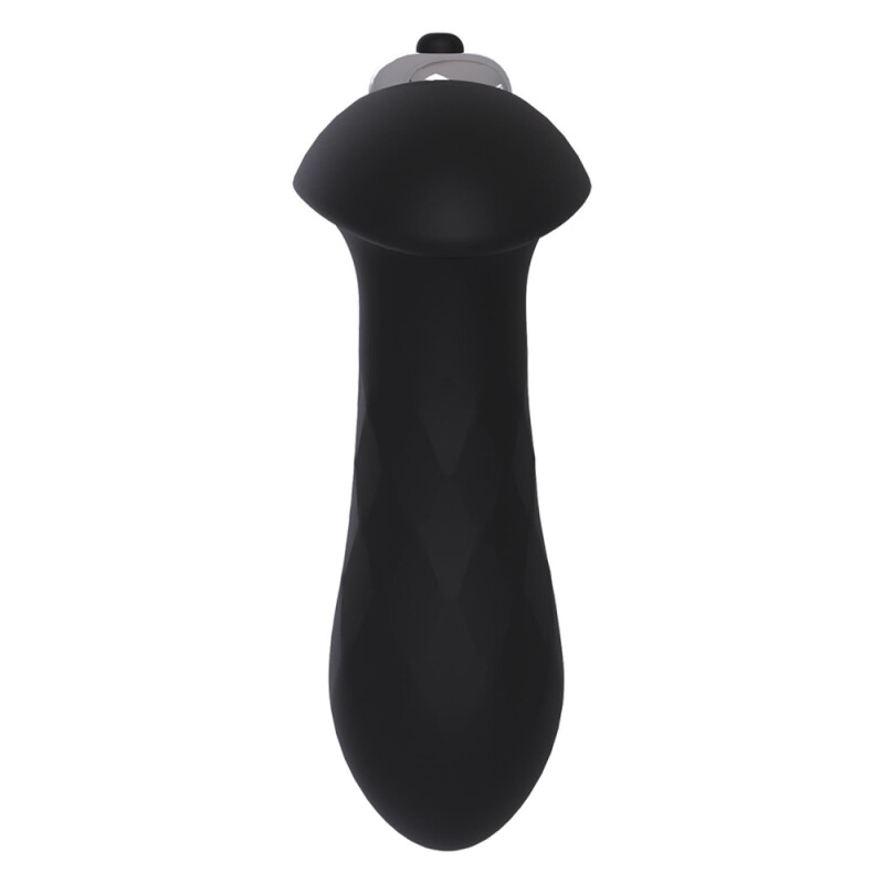 Анальний вібратор Dream Toys Diamond з обмежувачем, чорний, 10 х 3 см - Зображення 3
