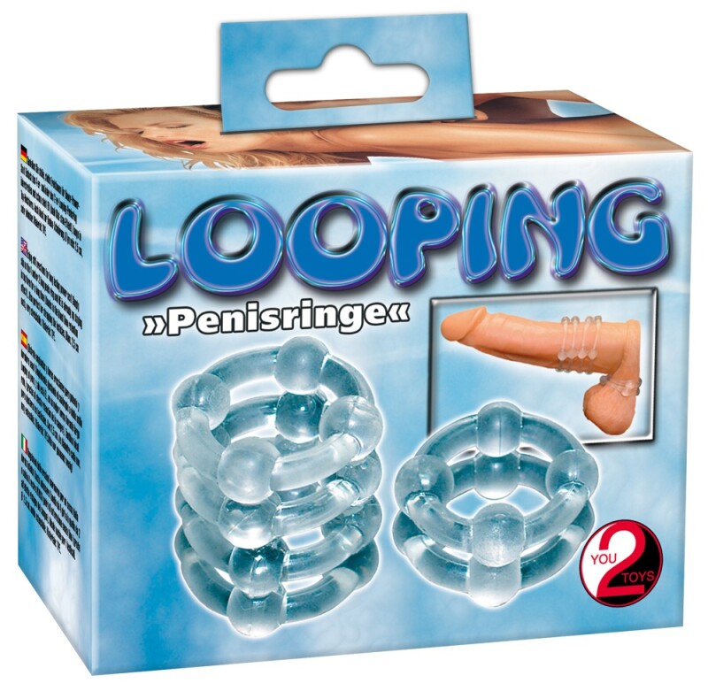 Набір ерекційних кілець LOOPING, 2 шт, прозорі - Зображення 1