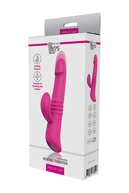 Вібратор-кролик Dream Toys Magenta з нагрівом, рожевий, 23 х 3.6 см - Зображення 1