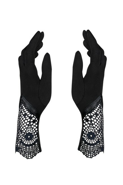Рукавички з мереживом Obsessive Moketta gloves, розм.1 - Зображення 1