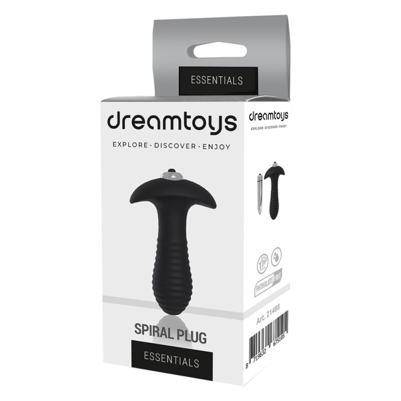 Анальний вібратор Dreamtoys Essentials зі стоппером, чорний, 10 х 3 см - Изображение 1