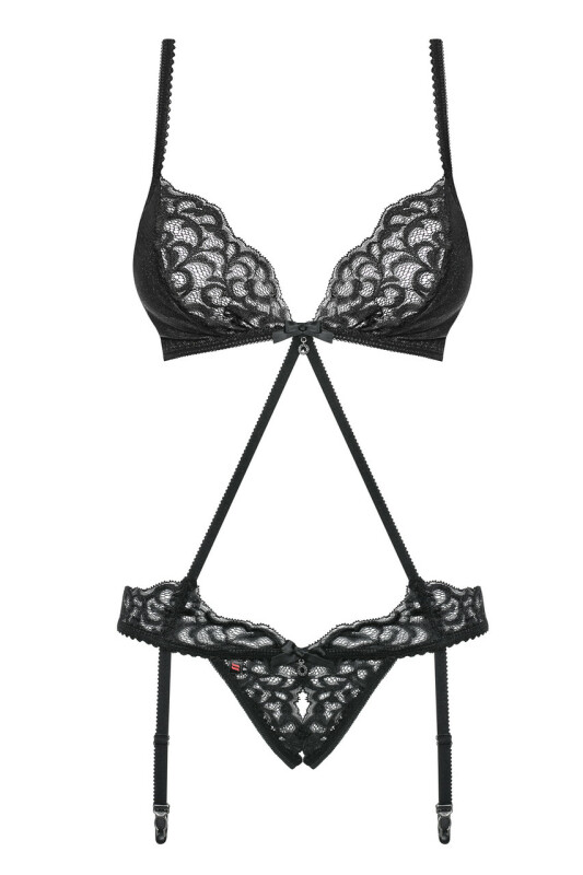 Боді сексуальне, з мереживом, чорне, L / XL - Зображення 5