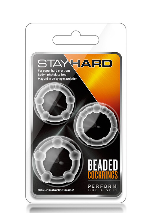 Набір ерекційних кілець Blush Stay Hard різних розміров, прозорі, 3 шт - Зображення 1
