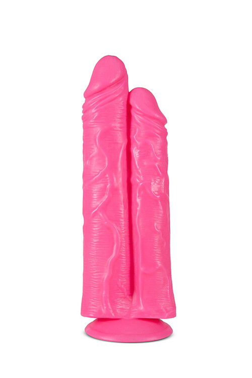 Великий подвійний фалоімітатор, рожевий, 26.5 см х 7.1 см