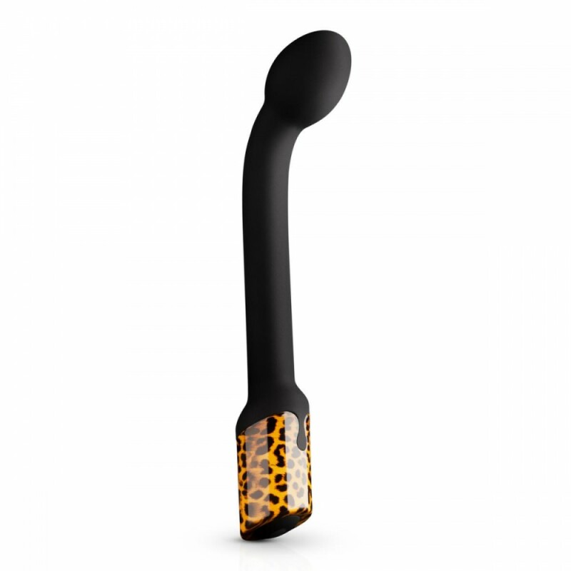 Вібратор для точки G Nila G-spot, чорного кольору з леопардовим принтом, 22.5 см х 3.5 см - Зображення 1