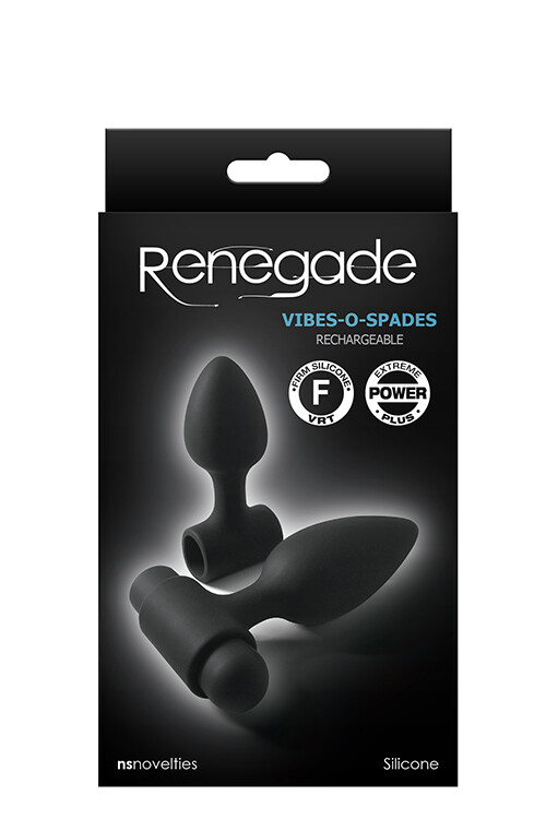 Набір анальних пробок чорний RENEGADE VIBES-O-SPADES BLACK - Зображення 4