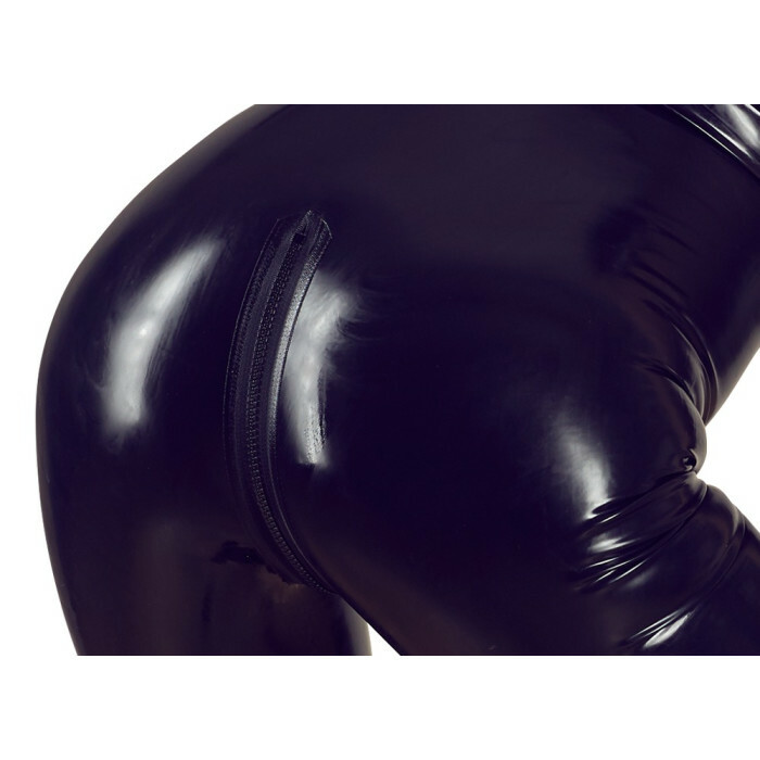 Комбінезон еротичний LateX L на блискавці, латекс, чорний - Изображение 4