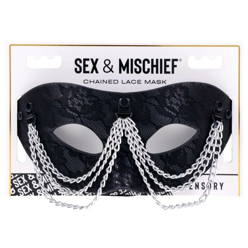 Маска на очі Sex &amp; Mischief мереживна, чорна, One Size - Зображення 1