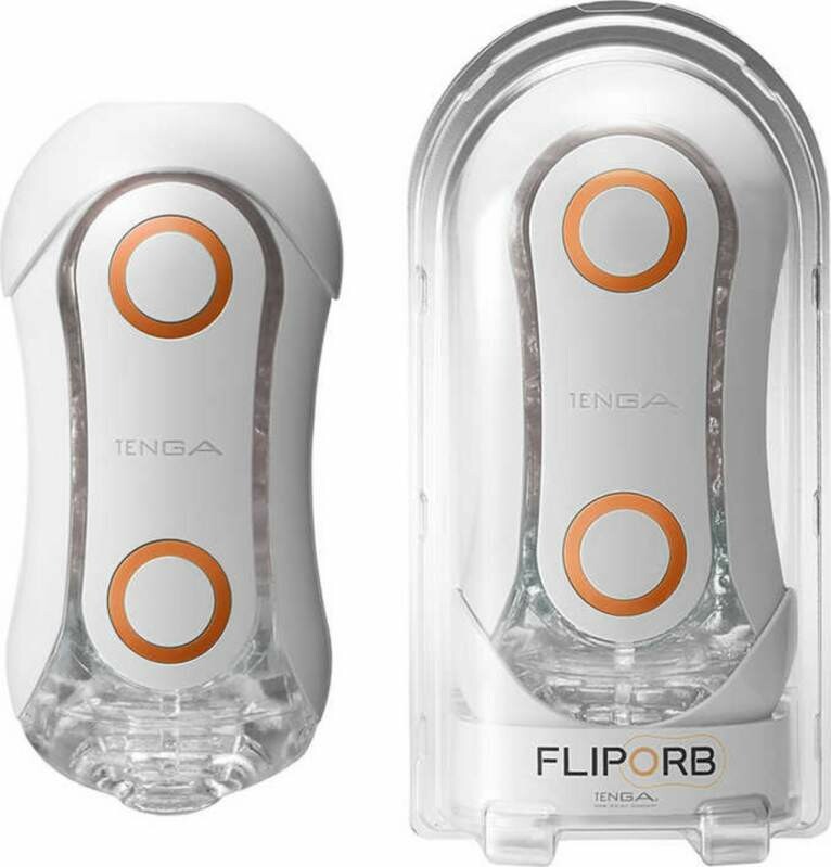Мастурбатор зі стимулюючими кульками білий Tenga-Flip Orb Masturbator Orange Crash - Зображення 2