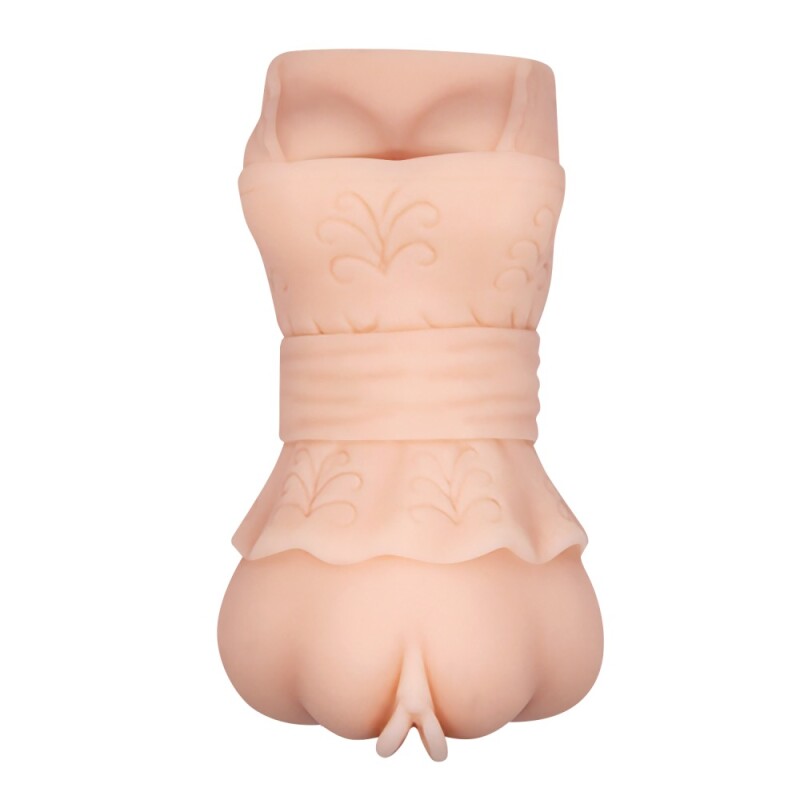 Мастурбатор-вагіна CRAZY BULL 3D Vagina реалістичний, бежевий, 13.5 х 7.1 см - Изображение 2