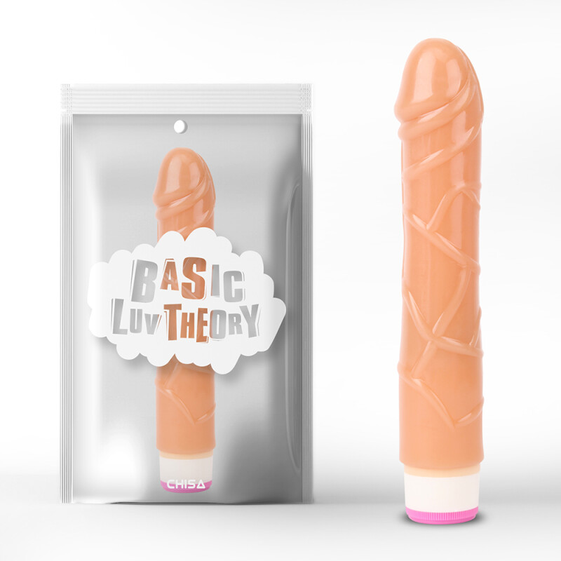 Вібратор реалістичний Chisa Basic Pulsator з поворотним регулятором, бежевий, 23 х 4.3 см - Зображення 1