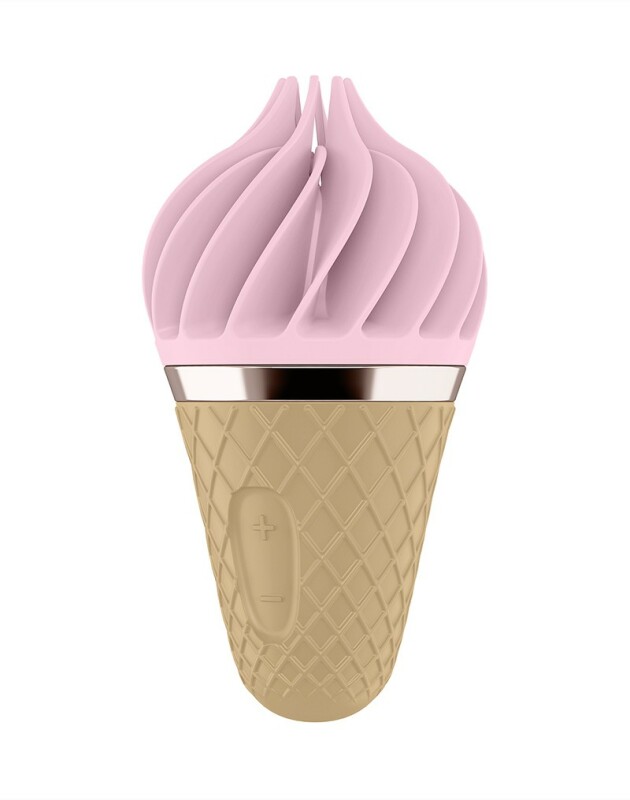 Стимулятор для клітора Satisfyer Sweet Treat з обертовими пелюстками, рожево-коричневий, 10.4 х 5.5 см