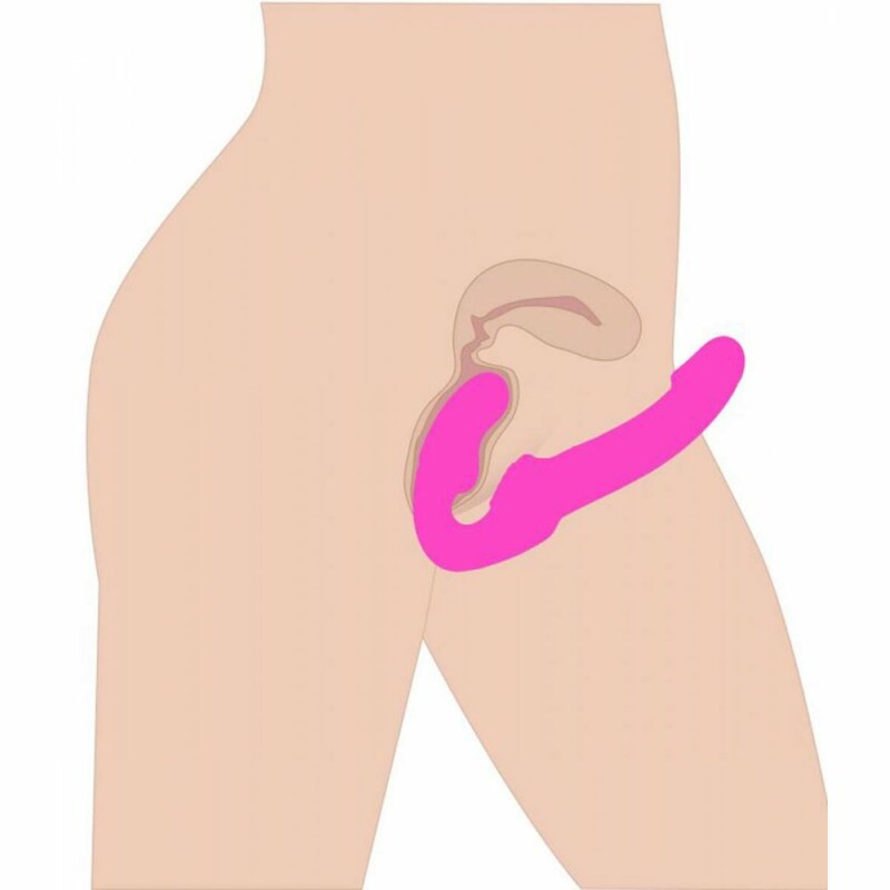 Безремневий страпон з вібрацією Evoke Vibrating Strapless Strap-On, рожевий, 24.7 х 4 см - Изображение 2
