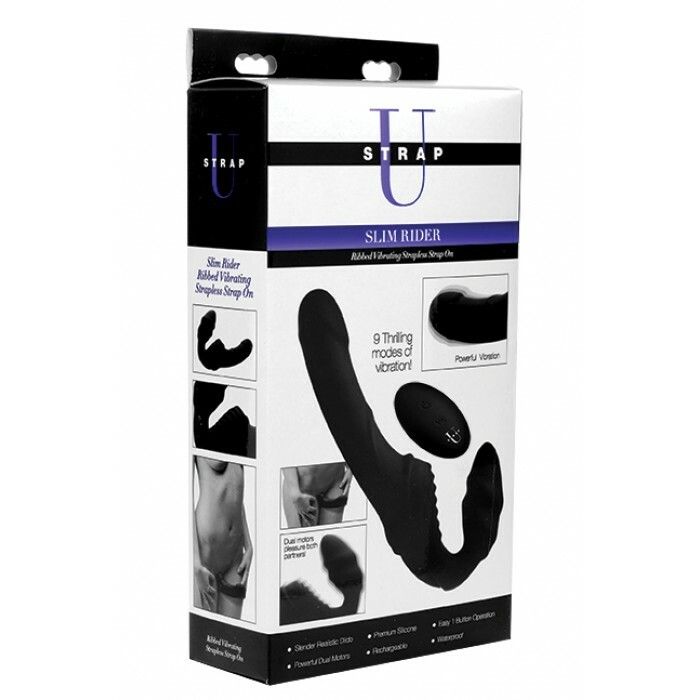 Безремневий страпон з вібрацією на пульті купірування Pro Rider Strapless Strap-on Vibrator - Зображення 3