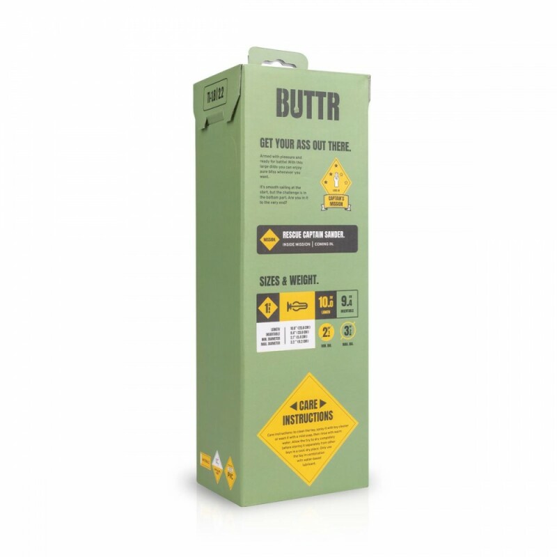 Анальна пробка гігантська BUTTR Tactical I, чорна, 25.5 х 8.2 см - Зображення 2