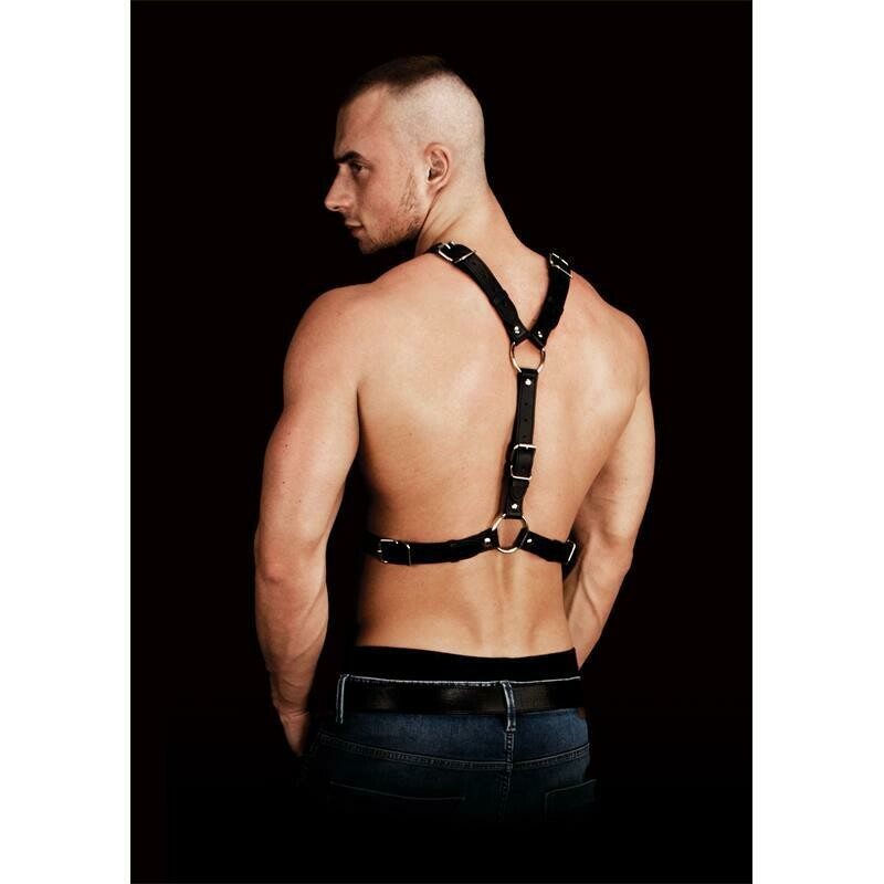 Портупея чоловіча шкіряна Thanos Chest Harness, чорна, O/S - Зображення 3