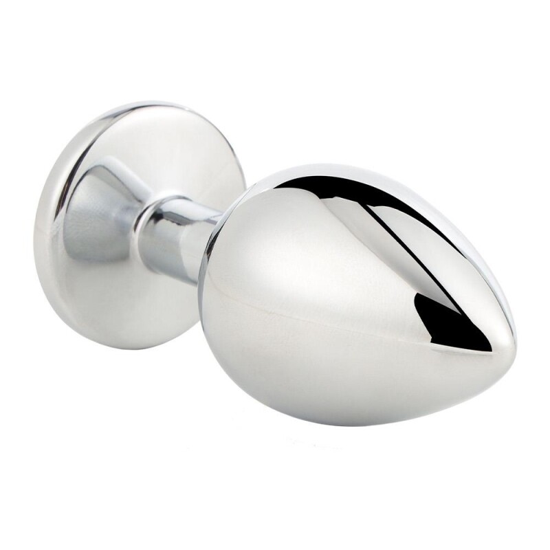 Анальна пробка Dream Toys Gleaming Love з прозорим каменем, срібляста, 7.1 х 2.7 см - Зображення 5
