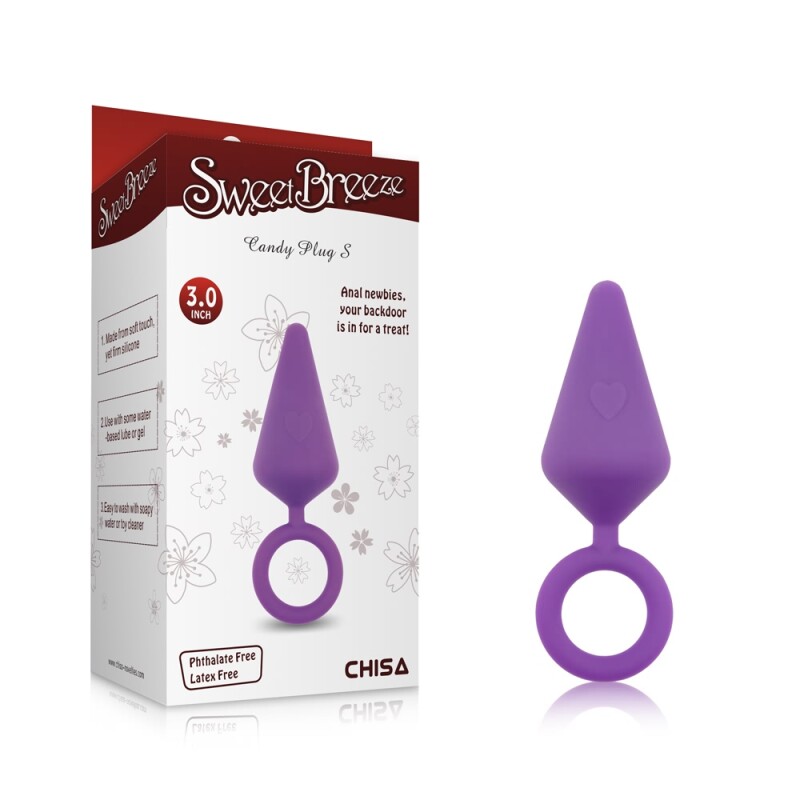 Анальна пробка з кільцем Chisa Candy Plug S, силіконова, фіолетова - Изображение 1